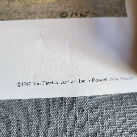 Peter Hurd The Little Circus print 1967 San Patricio New Mexico landscape art - Picture 3 of 8